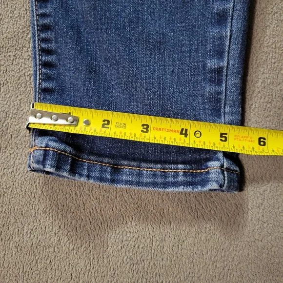 St Johns Bay Womens Jeans Size 14 Dark Wash Painters Recycle - Picture 6 of 14